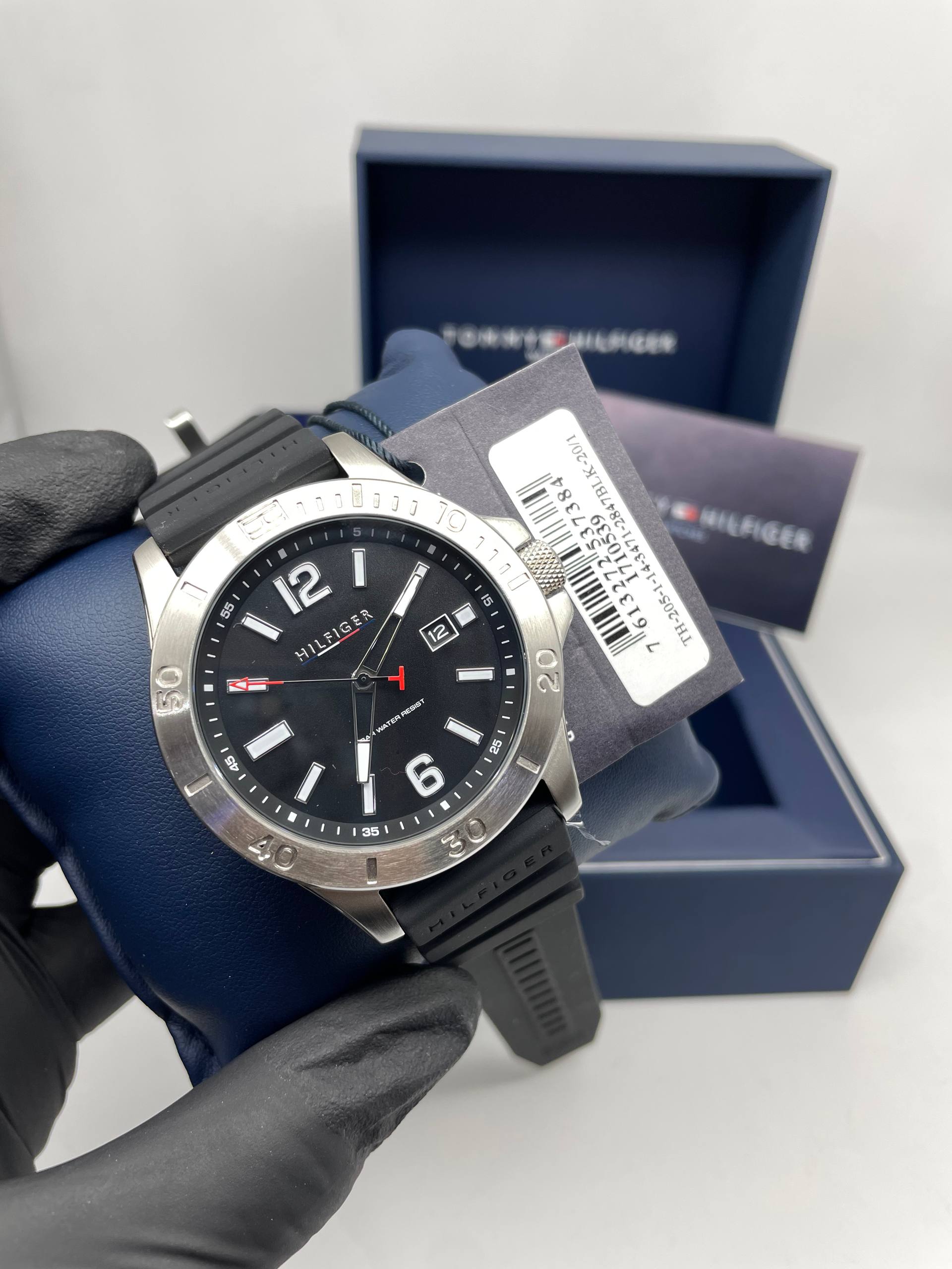 Tommy Hilfiger rose gold-tone grey dial watch
