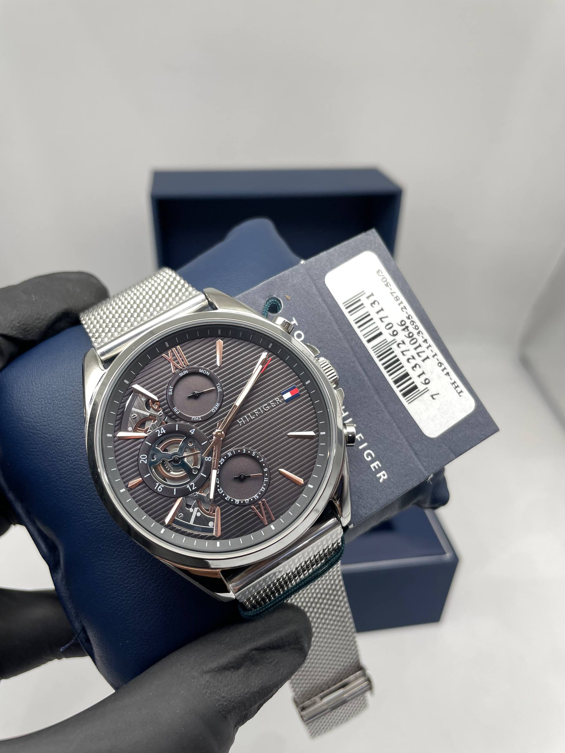 Tommy Hilfiger steel tachymeter chronograph watch