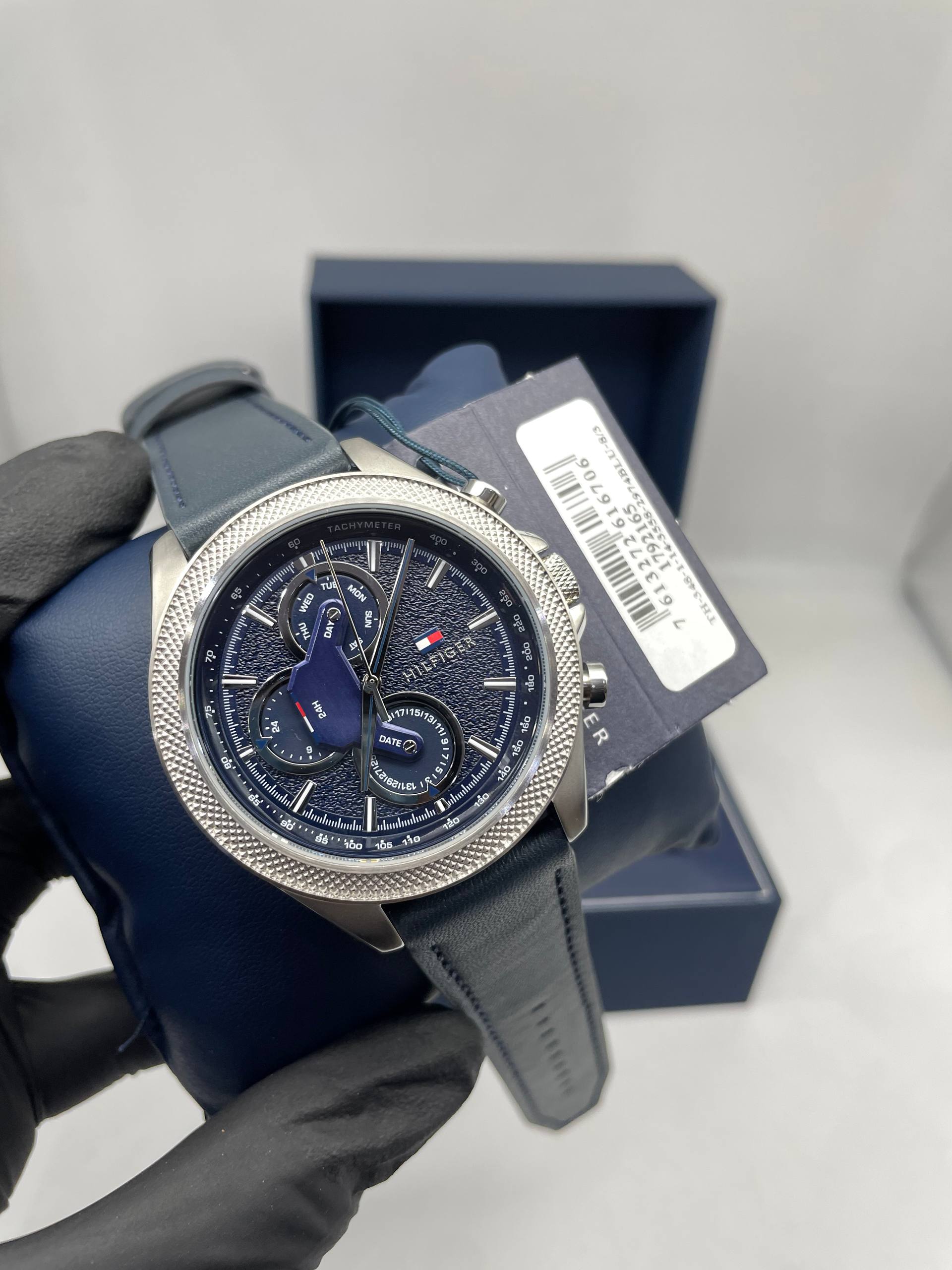 Tommy Hilfiger white dial orange sport watch