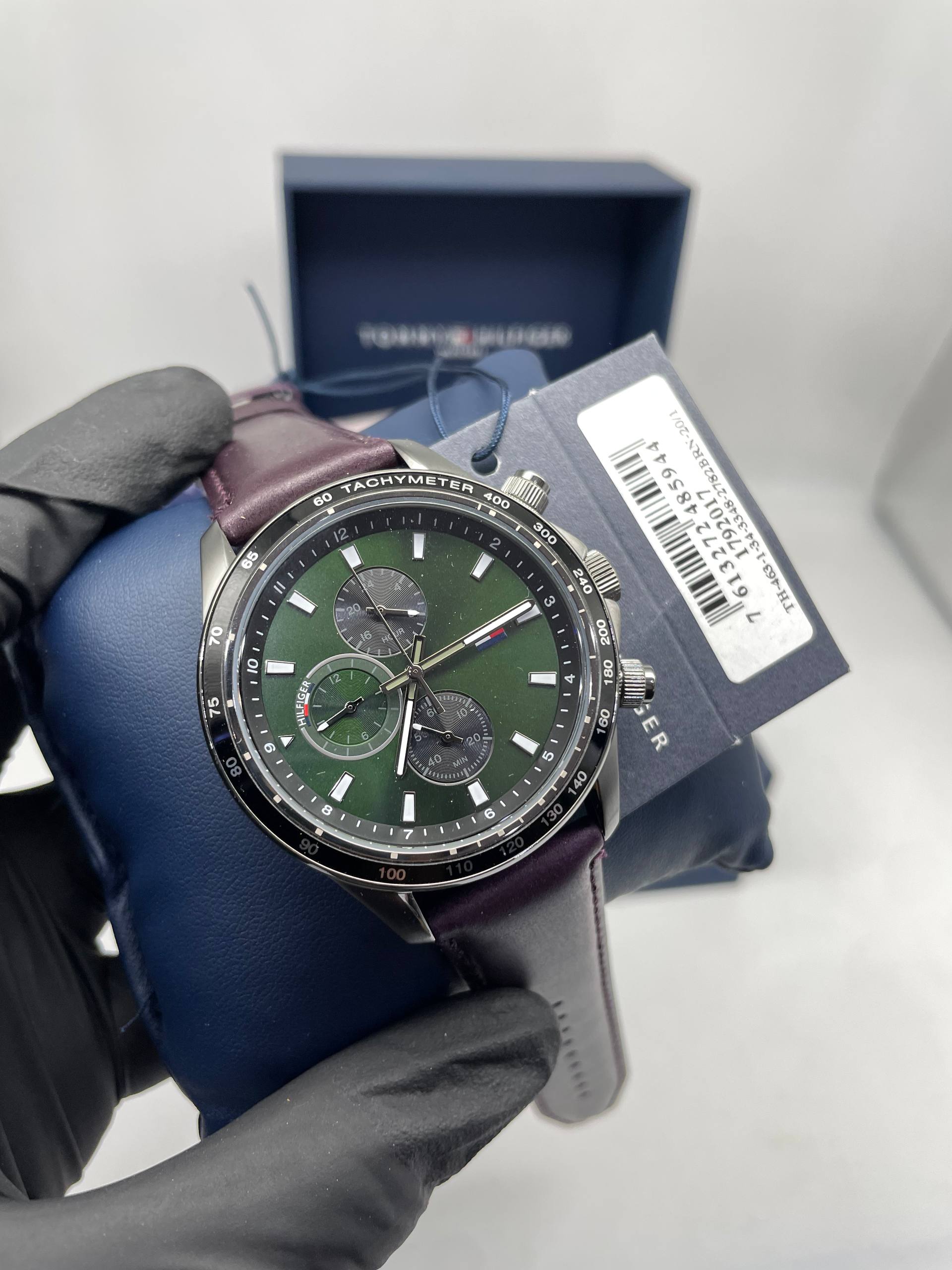 Tommy Hilfiger steel navy dial chronograph watch