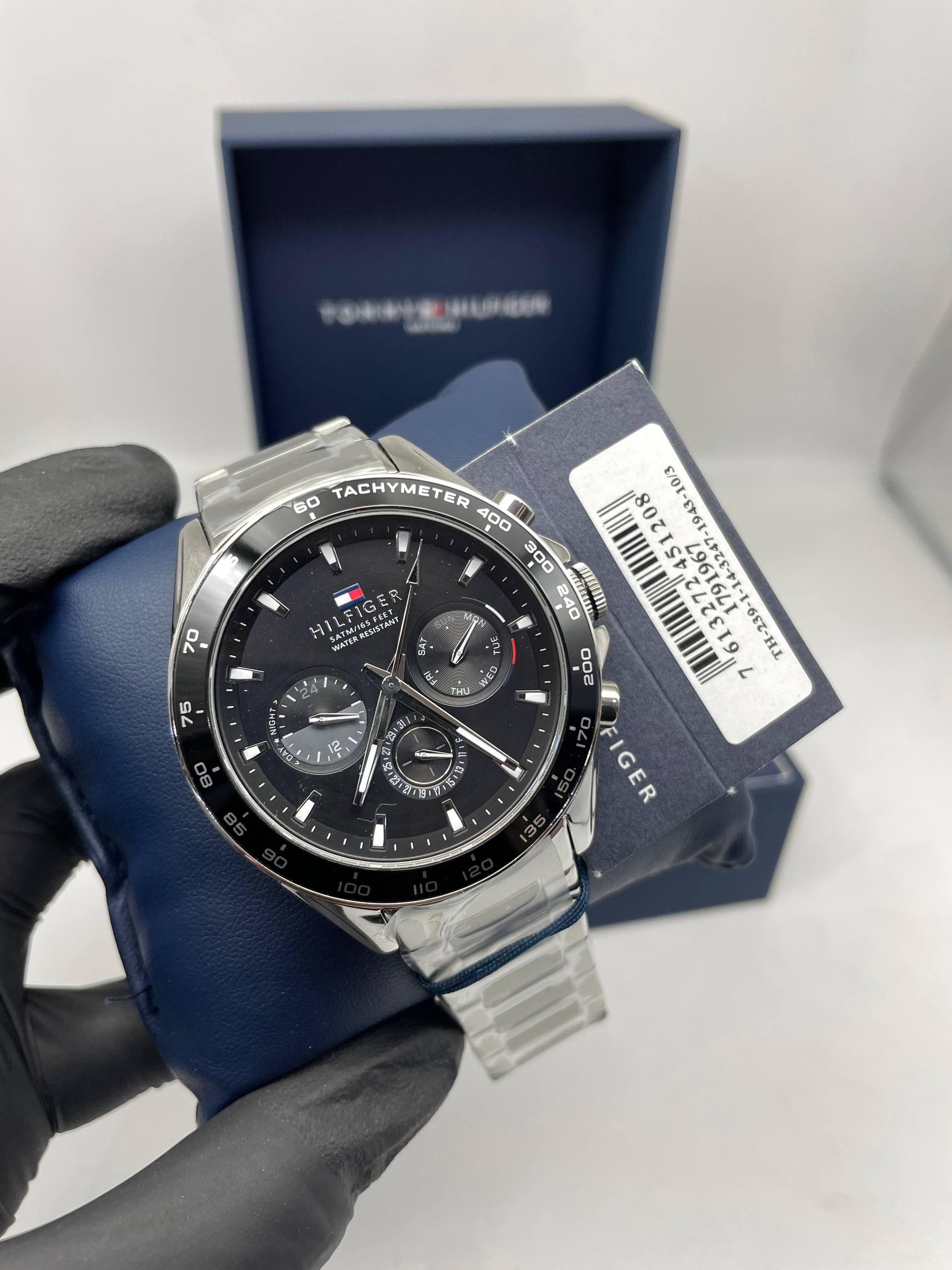 Tommy Hilfiger green open-heart mesh watch