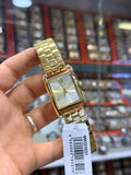 Michael Kors gold-tone rectangular dress watch
