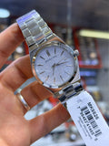 Michael Kors silver-tone glitter dial watch
